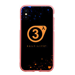 Чехол iPhone XS Max матовый Half life краски текстура брызги, цвет: 3D-баблгам