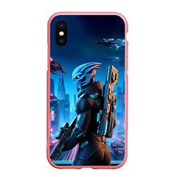 Чехол iPhone XS Max матовый Mass Effect - ai art, цвет: 3D-баблгам