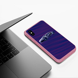 Чехол iPhone XS Max матовый Mercedes-Benz Vision AVTR, цвет: 3D-малиновый — фото 2