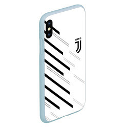 Чехол iPhone XS Max матовый Juventus sport geometry, цвет: 3D-голубой — фото 2