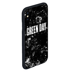 Чехол iPhone XS Max матовый Green Day black ice, цвет: 3D-черный — фото 2