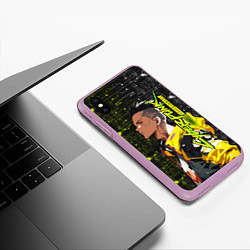 Чехол iPhone XS Max матовый David Martinez - Cyberpunk: Edgerunners, цвет: 3D-сиреневый — фото 2