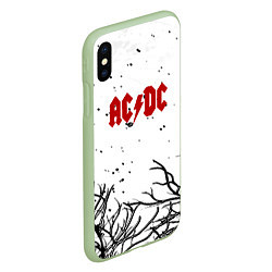 Чехол iPhone XS Max матовый AC DC steel bend, цвет: 3D-салатовый — фото 2