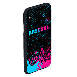 Чехол iPhone XS Max матовый Arsenal - neon gradient посередине, цвет: 3D-черный — фото 2