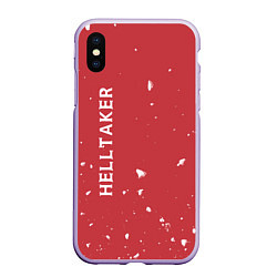 Чехол iPhone XS Max матовый Helltaker, цвет: 3D-светло-сиреневый