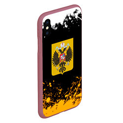 Чехол iPhone XS Max матовый Имперская Россия краски абстрактные, цвет: 3D-малиновый — фото 2