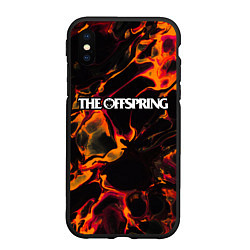 Чехол iPhone XS Max матовый The Offspring red lava, цвет: 3D-черный