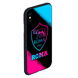 Чехол iPhone XS Max матовый Roma - neon gradient, цвет: 3D-черный — фото 2