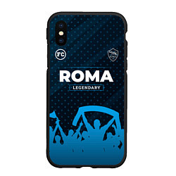 Чехол iPhone XS Max матовый Roma legendary форма фанатов, цвет: 3D-черный