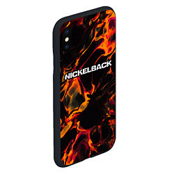 Чехол iPhone XS Max матовый Nickelback red lava, цвет: 3D-черный — фото 2