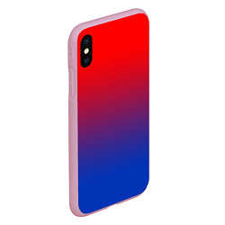 Чехол iPhone XS Max матовый Красный и синий градиент, цвет: 3D-розовый — фото 2