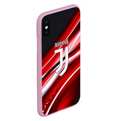 Чехол iPhone XS Max матовый Juventus geometry sport line, цвет: 3D-розовый — фото 2