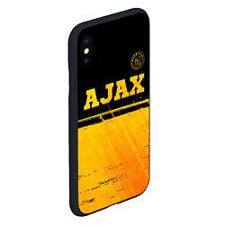 Чехол iPhone XS Max матовый Ajax - gold gradient посередине, цвет: 3D-черный — фото 2