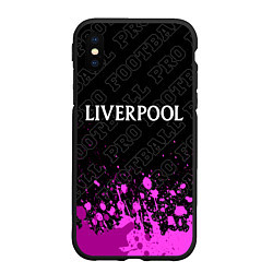 Чехол iPhone XS Max матовый Liverpool pro football посередине