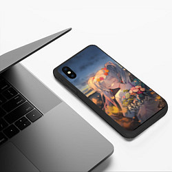 Чехол iPhone XS Max матовый Sousou no Frieren Фрирен smile, цвет: 3D-черный — фото 2