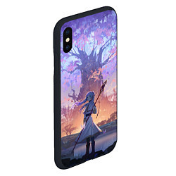 Чехол iPhone XS Max матовый Sousou no Frieren Фрирен tree, цвет: 3D-черный — фото 2