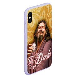 Чехол iPhone XS Max матовый The Big Lebowski dude, цвет: 3D-светло-сиреневый — фото 2