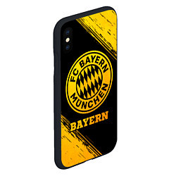 Чехол iPhone XS Max матовый Bayern - gold gradient, цвет: 3D-черный — фото 2