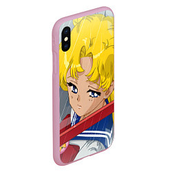 Чехол iPhone XS Max матовый Sailor Moon Усаги Цукино грустит, цвет: 3D-розовый — фото 2