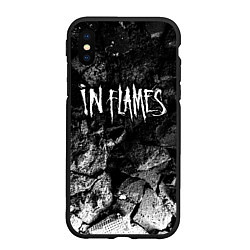 Чехол iPhone XS Max матовый In Flames black graphite, цвет: 3D-черный