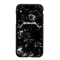 Чехол iPhone XS Max матовый Metallica black ice, цвет: 3D-черный