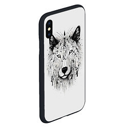 Чехол iPhone XS Max матовый Фантастический волк, цвет: 3D-черный — фото 2