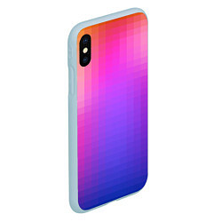 Чехол iPhone XS Max матовый Gradient 8-bit, цвет: 3D-голубой — фото 2