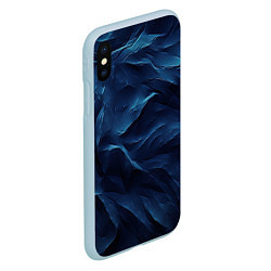 Чехол iPhone XS Max матовый Синие глубокие абстрактные волны, цвет: 3D-голубой — фото 2