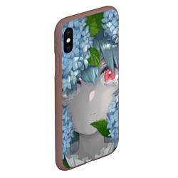 Чехол iPhone XS Max матовый Touhou Project Когаса Татара слёзы на глазах, цвет: 3D-коричневый — фото 2