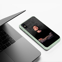 Чехол iPhone XS Max матовый Kreed, цвет: 3D-салатовый — фото 2