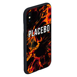 Чехол iPhone XS Max матовый Placebo red lava, цвет: 3D-черный — фото 2