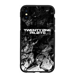 Чехол iPhone XS Max матовый Twenty One Pilots black graphite, цвет: 3D-черный