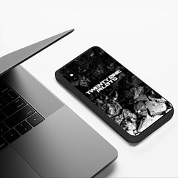 Чехол iPhone XS Max матовый Twenty One Pilots black graphite, цвет: 3D-черный — фото 2