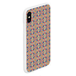 Чехол iPhone XS Max матовый Марокканская мозаика цветочный узор, цвет: 3D-белый — фото 2