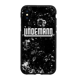 Чехол iPhone XS Max матовый Lindemann black ice, цвет: 3D-черный