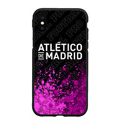 Чехол iPhone XS Max матовый Atletico Madrid pro football посередине