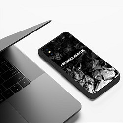 Чехол iPhone XS Max матовый Nickelback black graphite, цвет: 3D-черный — фото 2