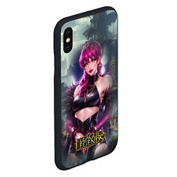 Чехол iPhone XS Max матовый League Of Legends Akali Kda, цвет: 3D-черный — фото 2