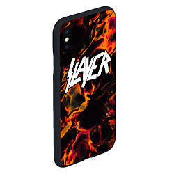 Чехол iPhone XS Max матовый Slayer red lava, цвет: 3D-черный — фото 2