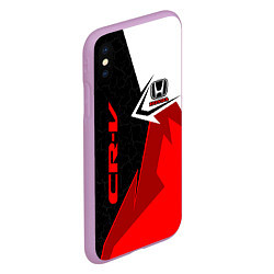 Чехол iPhone XS Max матовый Honda CR-V - sport uniform, цвет: 3D-сиреневый — фото 2