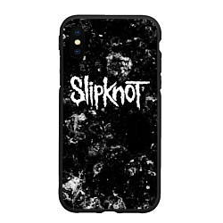 Чехол iPhone XS Max матовый Slipknot black ice, цвет: 3D-черный