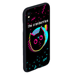 Чехол iPhone XS Max матовый The Cranberries - rock star cat, цвет: 3D-черный — фото 2