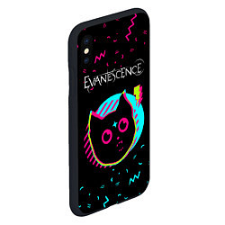 Чехол iPhone XS Max матовый Evanescence - rock star cat, цвет: 3D-черный — фото 2