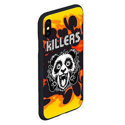 Чехол iPhone XS Max матовый The Killers рок панда и огонь, цвет: 3D-черный — фото 2