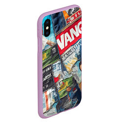 Чехол iPhone XS Max матовый Vanguard collage - ai art patchwork, цвет: 3D-сиреневый — фото 2