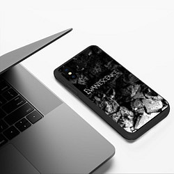 Чехол iPhone XS Max матовый Evanescence black graphite, цвет: 3D-черный — фото 2