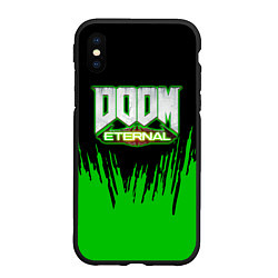 Чехол iPhone XS Max матовый Doom, цвет: 3D-черный