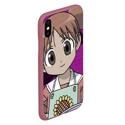 Чехол iPhone XS Max матовый Azumanga Daioh Тиё Михама, цвет: 3D-малиновый — фото 2