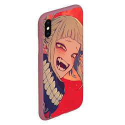 Чехол iPhone XS Max матовый Моя геройская академия Himiko Toga, цвет: 3D-малиновый — фото 2