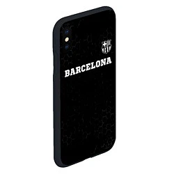 Чехол iPhone XS Max матовый Barcelona sport на темном фоне посередине, цвет: 3D-черный — фото 2